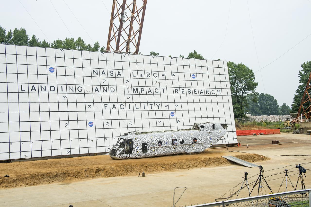 (TRACT) Transport Rotorcraft Aircraft Testbed: Helicopter airframe drop test at NASA Langley's Landing and Impact Research Facility (LandIR) 