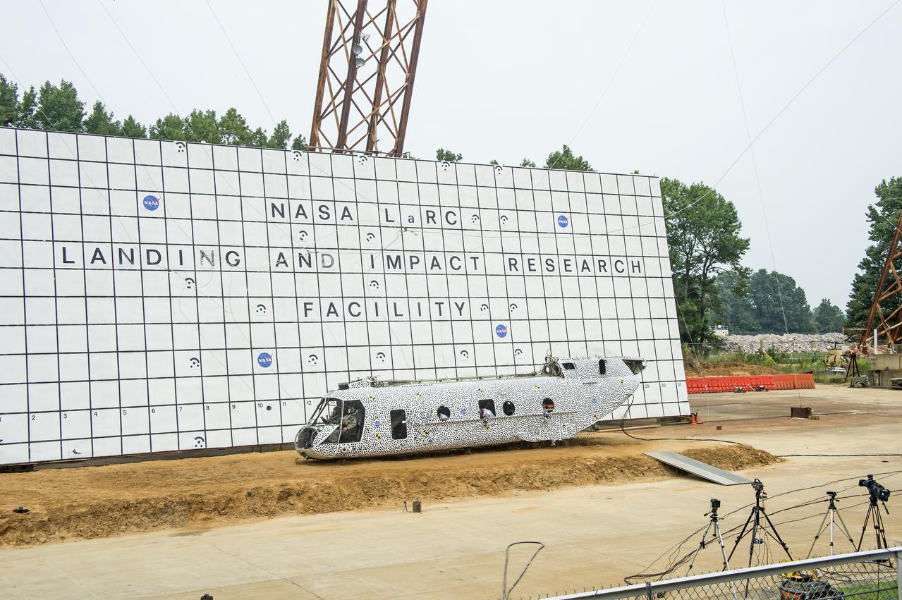 (TRACT) Transport Rotorcraft Aircraft Testbed: Helicopter airframe drop test at NASA Langley's Landing and Impact Research Facility (LandIR) 
