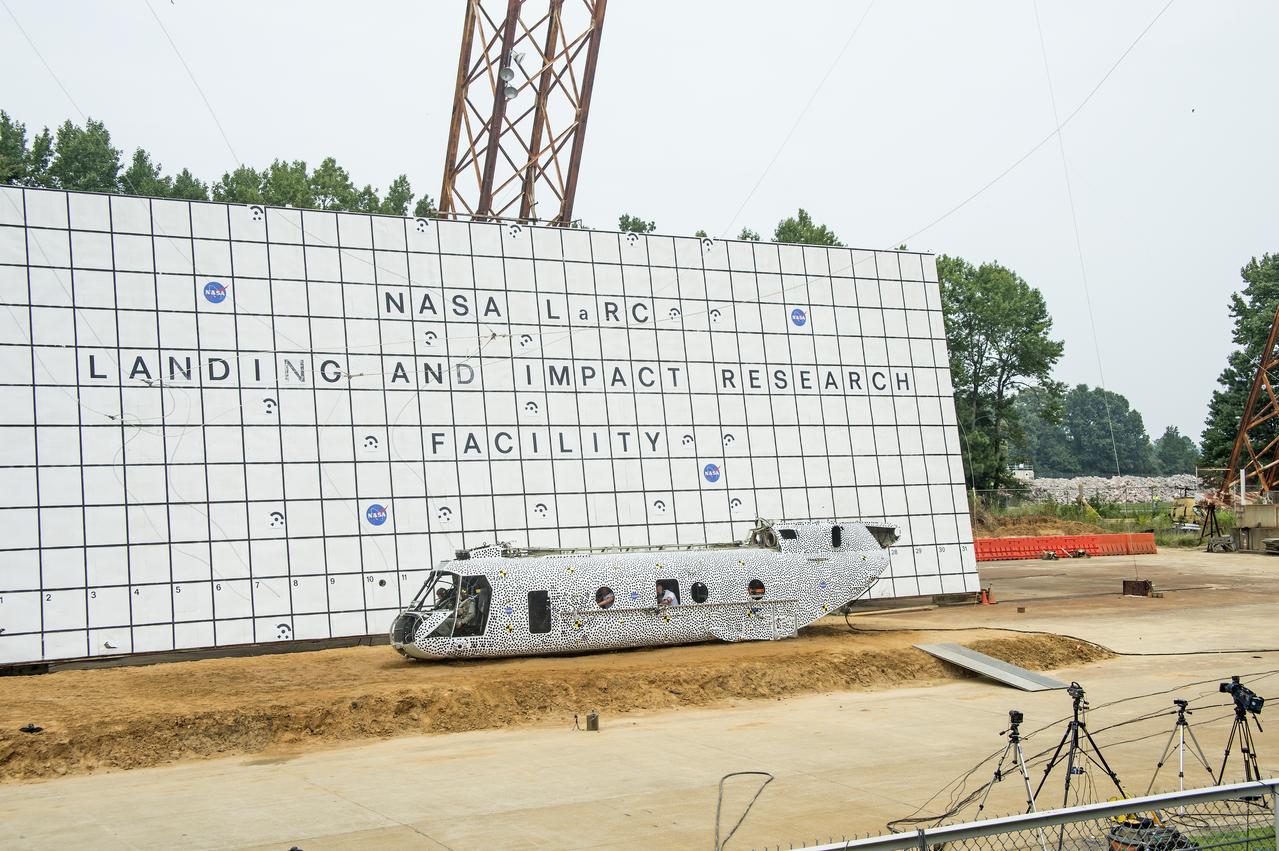 (TRACT) Transport Rotorcraft Aircraft Testbed: Helicopter airframe drop test at NASA Langley's Landing and Impact Research Facility (LandIR) 