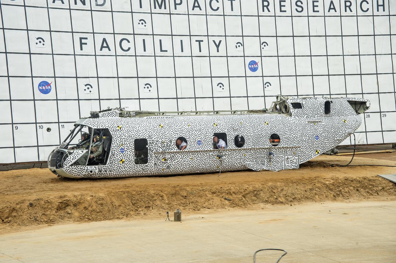 (TRACT) Transport Rotorcraft Aircraft Testbed: Helicopter airframe drop test at NASA Langley's Landing and Impact Research Facility (LandIR) 