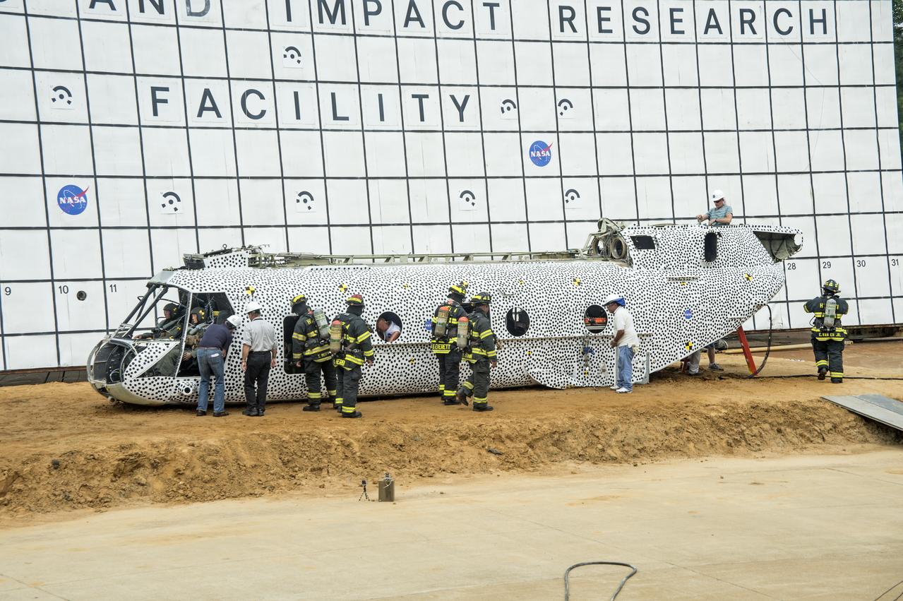 (TRACT) Transport Rotorcraft Aircraft Testbed: Helicopter airframe drop test at NASA Langley's Landing and Impact Research Facility (LandIR) 