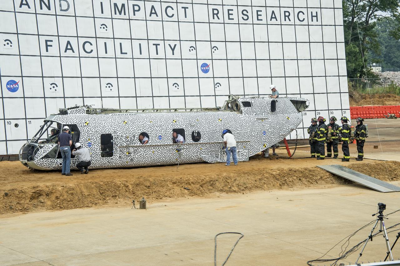 (TRACT) Transport Rotorcraft Aircraft Testbed: Helicopter airframe drop test at NASA Langley's Landing and Impact Research Facility (LandIR) 