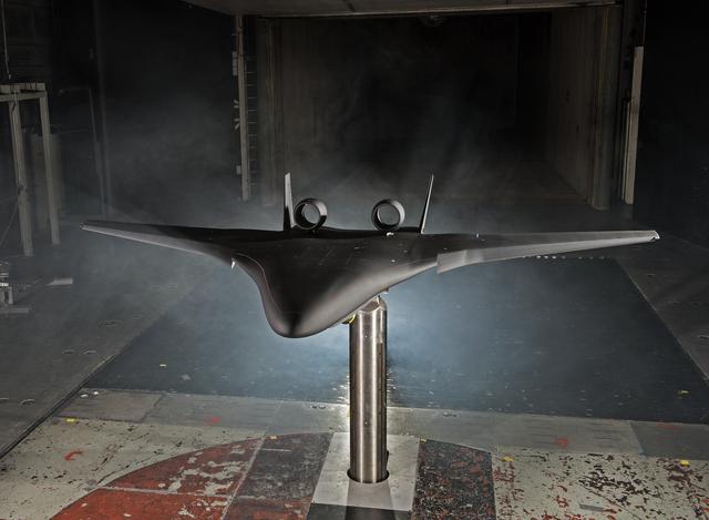 NASA image: Hybrid Wing Body Particle Image Velocimetry Test in LaRC 14x22 F