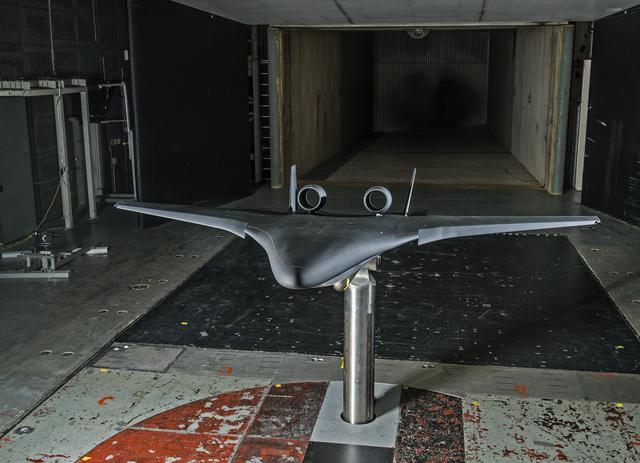 NASA image: Hybrid Wing Body Particle Image Velocimetry Test in LaRC 14x22 F