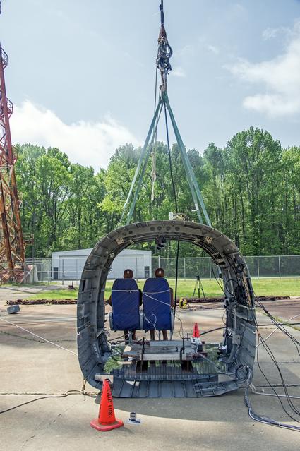 NASA image: TRACT 2 Frame Drop Test AT NASA Langley Research Center's Landin