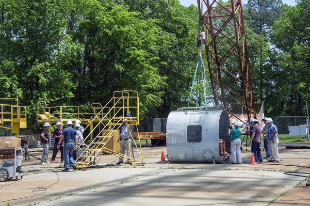 NASA image: TRACT 2 Frame Drop Test AT NASA Langley Research Center's Landin