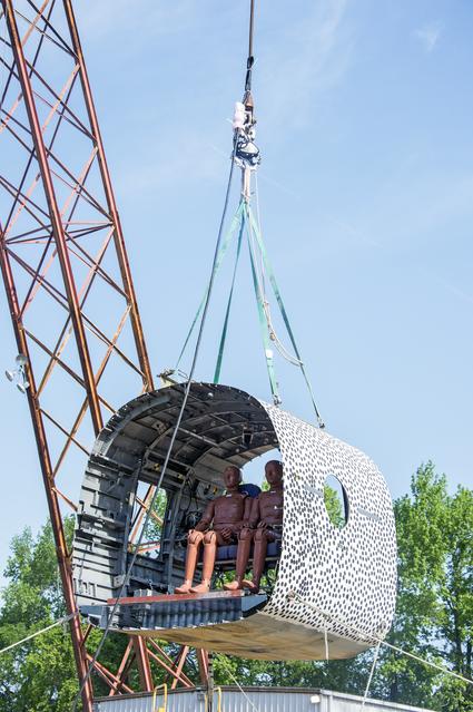 NASA image: TRACT 2 Frame Drop Test AT NASA Langley Research Center's Landin