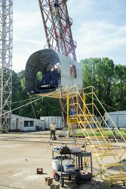 NASA image: TRACT 2 Frame Drop Test AT NASA Langley Research Center's Landin