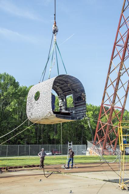 NASA image: TRACT 2 Frame Drop Test AT NASA Langley Research Center's Landin