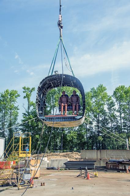 NASA image: TRACT 2 Frame Drop Test AT NASA Langley Research Center's Landin