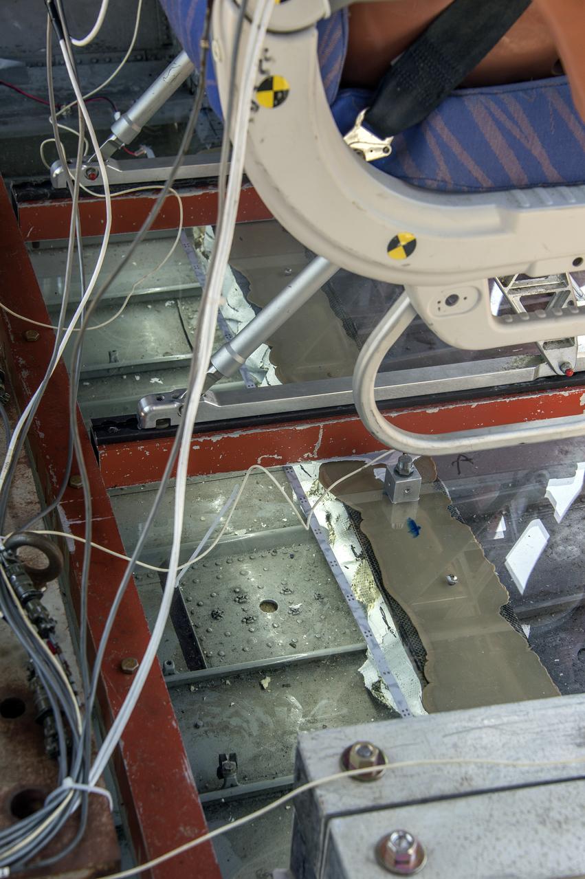 (Tract)2 Transport Rotorcraft Airframe Crash Testbed; Full Frame Drop Test: rotary wing crash worthiness, impact research at NASA Langley Research Center's Landing and Impact Research (LandIR) Facility   Building 1297