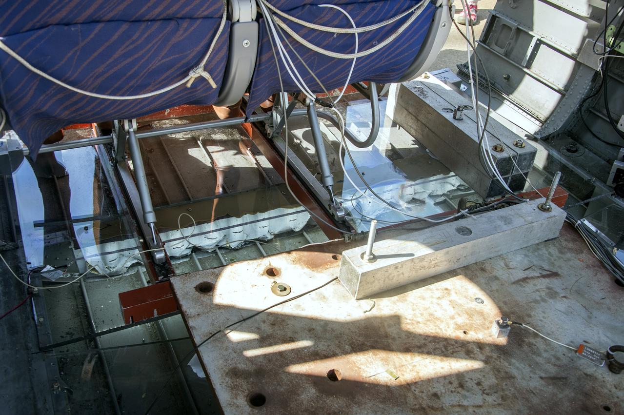 (Tract)2 Transport Rotorcraft Airframe Crash Testbed; Full Frame Drop Test: rotary wing crash worthiness, impact research at NASA Langley Research Center's Landing and Impact Research (LandIR) Facility   Building 1297