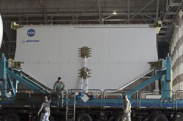 NASA image: Super Guppy arrival and (MBB) Multi-Bay Box Delivery ; Super Gup