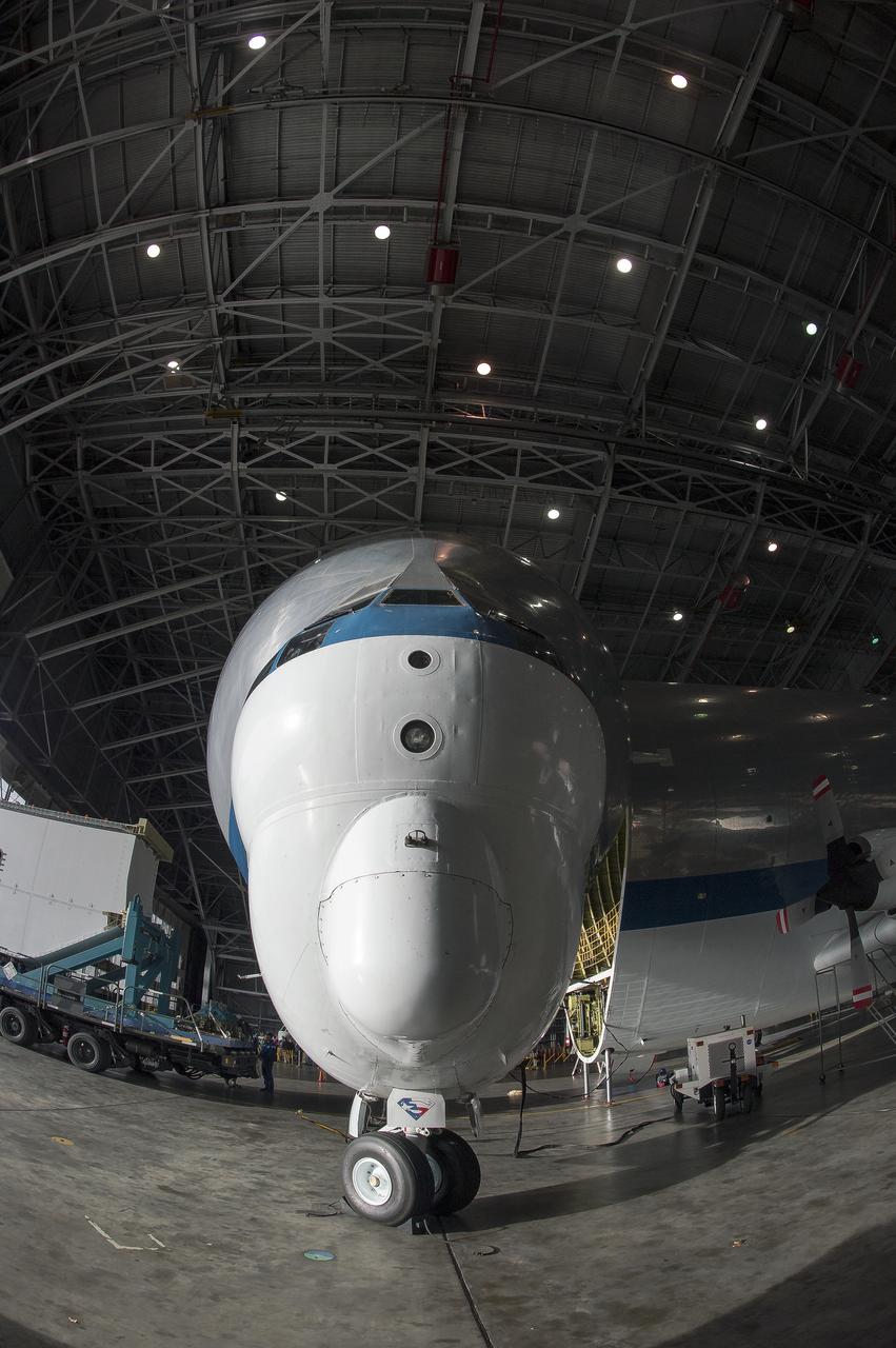 Super Guppy arrival and (MBB) Multi-Bay Box Delivery ; Super Guppy arrival and MBB Delivery: super Guppy arrival at NASA Langley hangar, and unloading of (MBB) multi-bay box, transport of MBB to COLTS and move into building 1256. 
