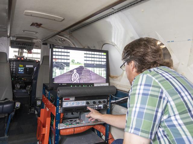 NASA image: Testing of the External Vision System (XVS) Software on the B200 King Air