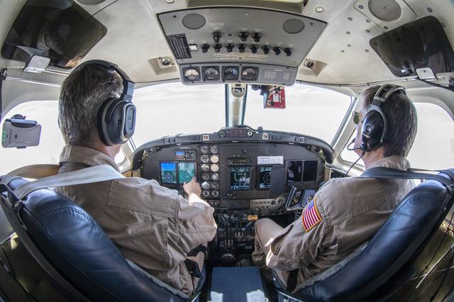 NASA image: Testing of the External Vision System (XVS) Software on the B200 King Air