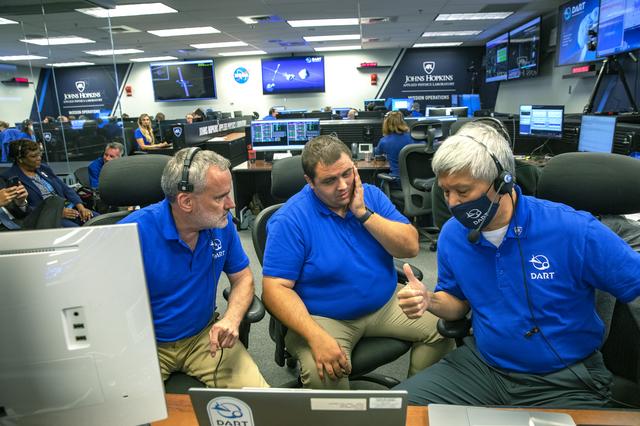 NASA image: NASA’s Double Asteroid Redirection Test (DART) command team at Johns Hopkins University