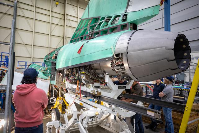 NASA image: Engine Test Fit Install