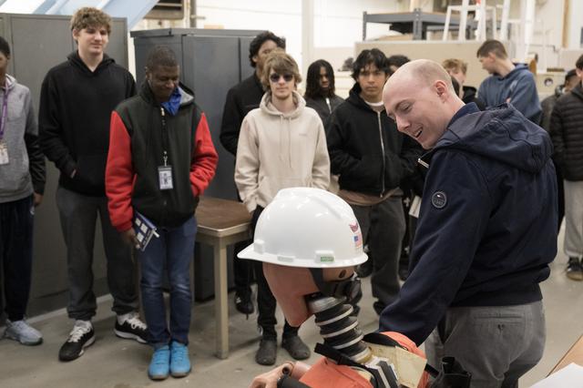 NASA image: Old Dominion University's (MEESA) Lab School Students Tour Gantry