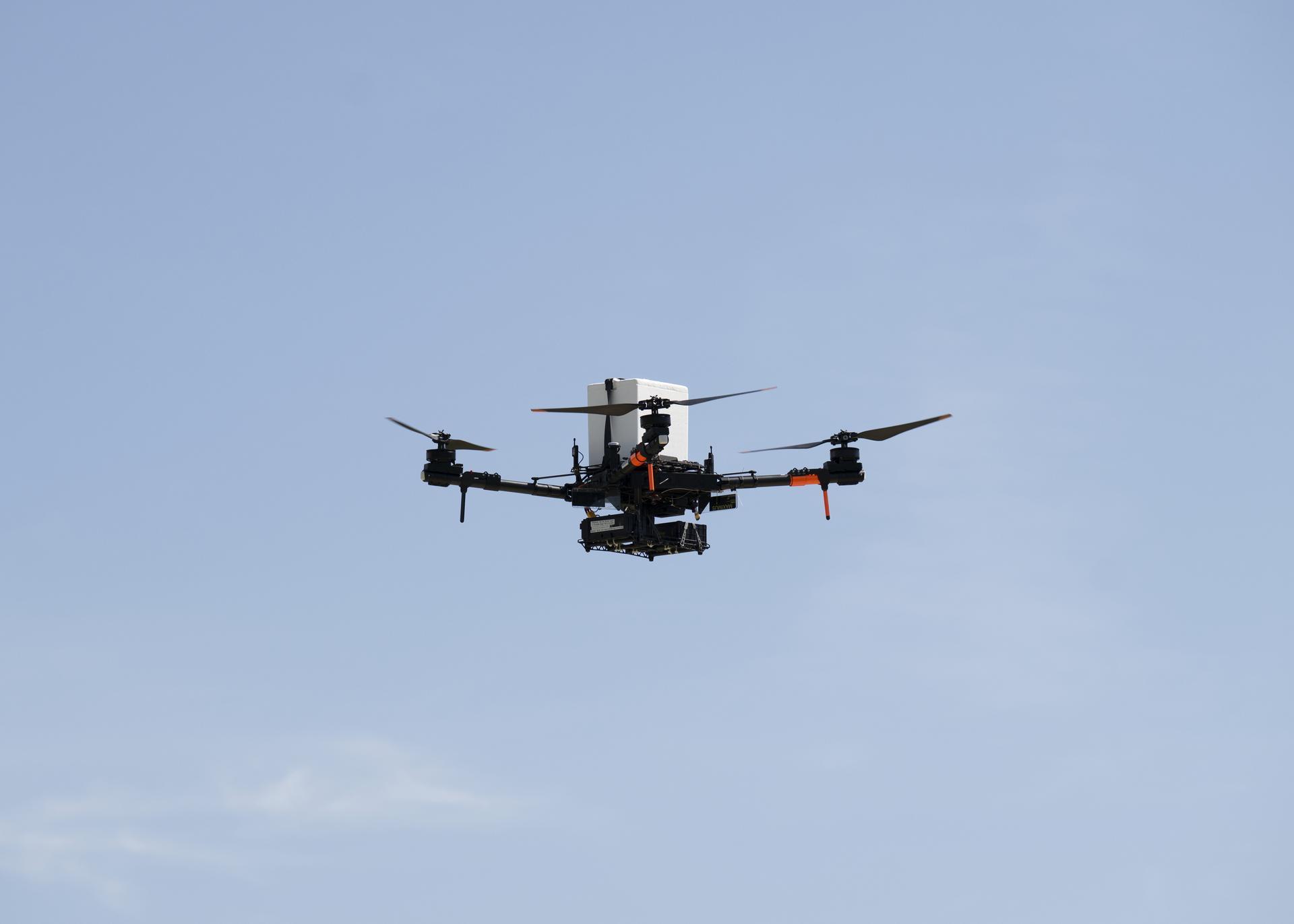 NASA Langley partnered with UNOS, a non-profit organization that manages the U.S. organ transplant system, to conduct the first-of-its-kind organ transport drone test with a human kidney on June 5, 2026 at Langley Research Center in Hampton, Va. Photo Credit NASA/Ryan Hill