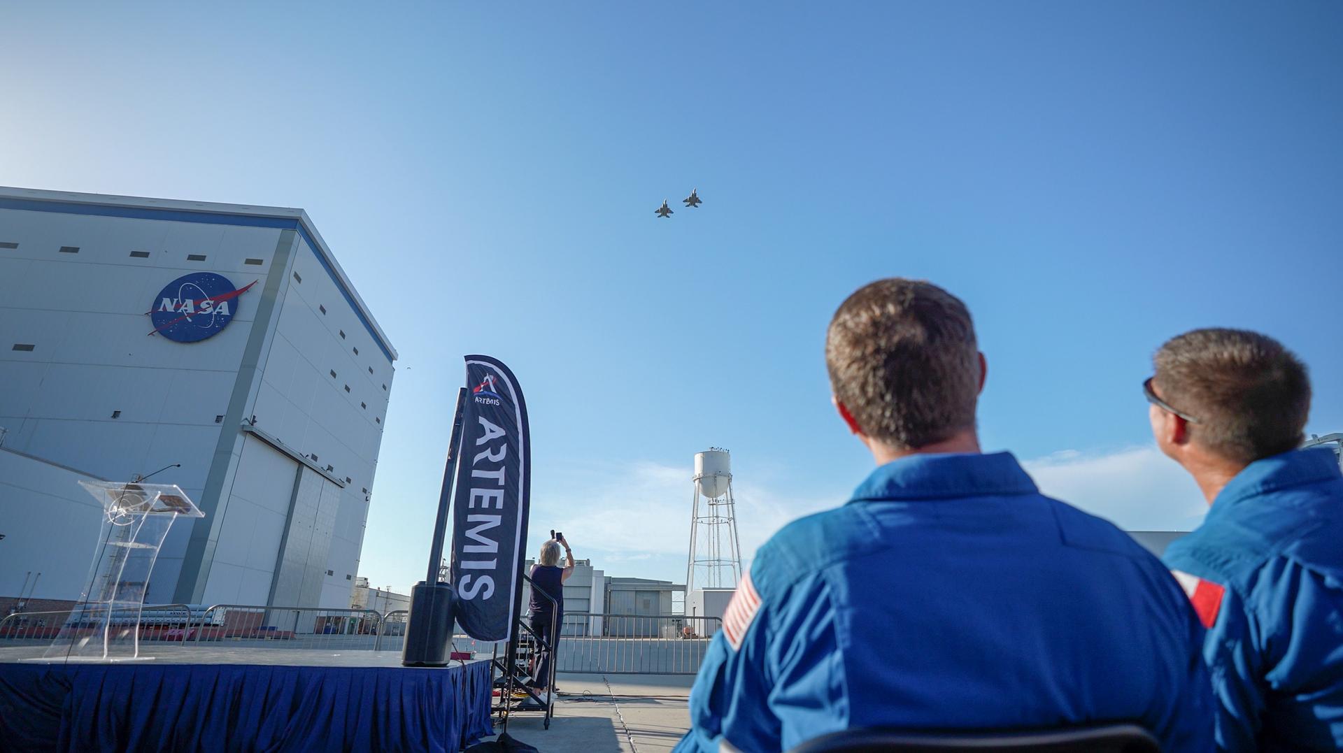 These images and videos show Reid Wiseman and Jeremy Hansen, members of the Artemis II crew, viewing the core stage of NASA’s SLS (Space Launch System) rocket at NASA’s Michoud Assembly Facility on Tuesday, July 16, 2024. The Artemis II astronauts met with team members at Michoud and the crew of NASA’s Pegasus barge prior to their departure to deliver the core stage to the Space Coast.  NASA astronaut and pilot of the Artemis II mission Victor Glover met the crew July 15. Wiseman and Hansen visited the barge July 16, shortly before the flight hardware was loaded onto it. The core stage for the SLS mega rocket is the largest stage NASA has ever produced. At 212 feet tall, the stage consists of five major elements, including two huge propellant tanks that collectively hold more than 733,000 gallons of super chilled liquid propellant to feed four RS-25 engines at its base. During launch and flight, the stage will operate for just over eight minutes, producing more than 2 million pounds of thrust to help send a crew of four astronauts inside NASA’s Orion spacecraft onward to the Moon. Pegasus – previously used to ferry space shuttle tanks – was modified and refurbished to ferry the SLS rocket’s massive core stage. At 212 feet in length and 27.6 feet in diameter, the Moon rocket stage is more than 50 feet longer than the space shuttle external tank.  NASA is working to land the first woman and first person of color on the Moon under Artemis. SLS is part of NASA’s backbone for deep space exploration, along with the Orion spacecraft, advanced spacesuits and rovers, the Gateway in orbit around the Moon, and commercial human landing systems. SLS is the only rocket that can send Orion, astronauts, and supplies to the Moon in a single launch.