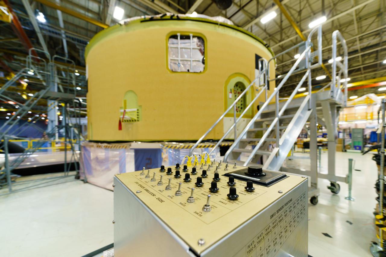 The forward skirt section of NASA's SLS rocket is completed and awaiting stacking for the EM-1 launch.  