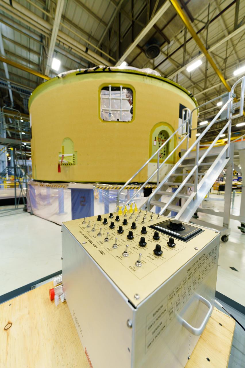 The forward skirt section of NASA's SLS rocket is completed and awaiting stacking for the EM-1 launch.  