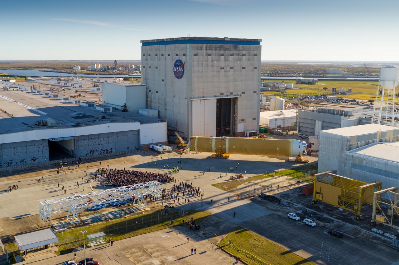 These images/video show how teams rolled out, or moved, the completed core stage for NASA’s Space Launch System rocket from NASA’s Michoud Assembly Facility in New Orleans. Crews moved the flight hardware for the first Artemis mission to NASA’s Pegasus barge on Jan. 8 in preparation for the core stage Green Run test series at NASA’s Stennis Space Center near Bay St. Louis, Mississippi. Pegasus, which was modified to ferry SLS rocket hardware, will transport the core stage from Michoud to Stennis for the comprehensive core stage Green Run test series. Once at Stennis, the Artemis rocket stage will be loaded into the B-2 Test Stand for the core stage Green Run test series. The comprehensive test campaign will progressively bring the entire core stage, including its avionics and engines, to life for the first time to verify the stage is fit for flight ahead of the launch of Artemis I.  Assembly and integration of the core stage and its four RS-25 engines has been a collaborative, multistep process for NASA and its partners Boeing, the core stage lead contractor, and Aerojet Rocketdyne, the RS-25 engines lead contractor. Together with four RS-25 engines, the rocket’s massive 212-foot-tall core stage — the largest stage NASA has ever built — and its twin solid rocket boosters will produce 8.8 million pounds of thrust to send NASA’s Orion spacecraft, astronauts and supplies beyond Earth’s orbit to the Moon and, ultimately, Mars. Offering more payload mass, volume capability and energy to speed missions through space, the SLS rocket, along with NASA’s Gateway in lunar orbit and Orion, is part of NASA’s backbone for deep space exploration and the Artemis lunar program.