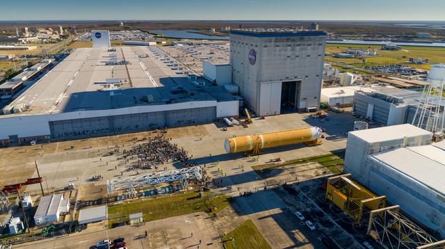 NASA image: NASA Moves First Artemis SLS Rocket Stage from NASA’s Factory 