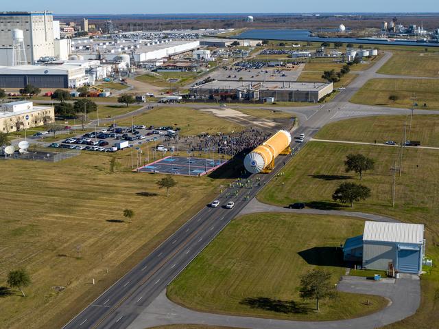 NASA image: NASA Moves First Artemis SLS Rocket Stage from NASA’s Factory 