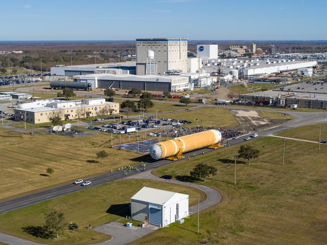 NASA image: NASA Moves First Artemis SLS Rocket Stage from NASA’s Factory 