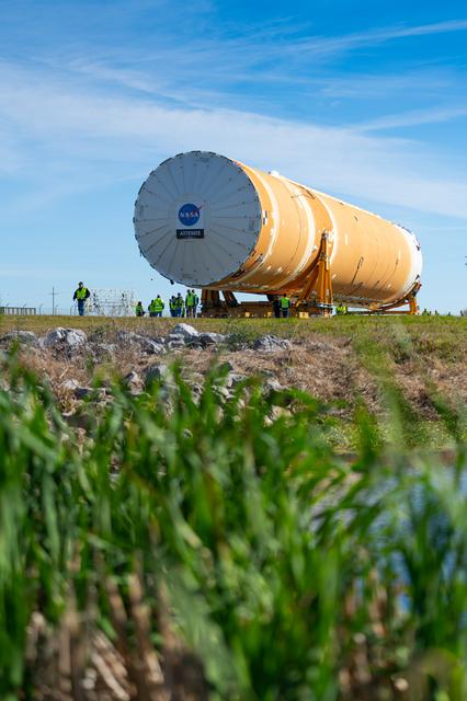 NASA image: NASA Moves First Artemis SLS Rocket Stage from NASA’s Factory 