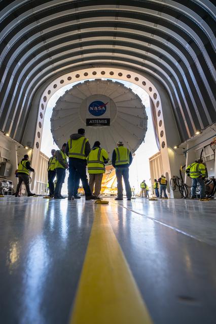 NASA image: NASA Moves First Artemis SLS Rocket Stage from NASA’s Factory 