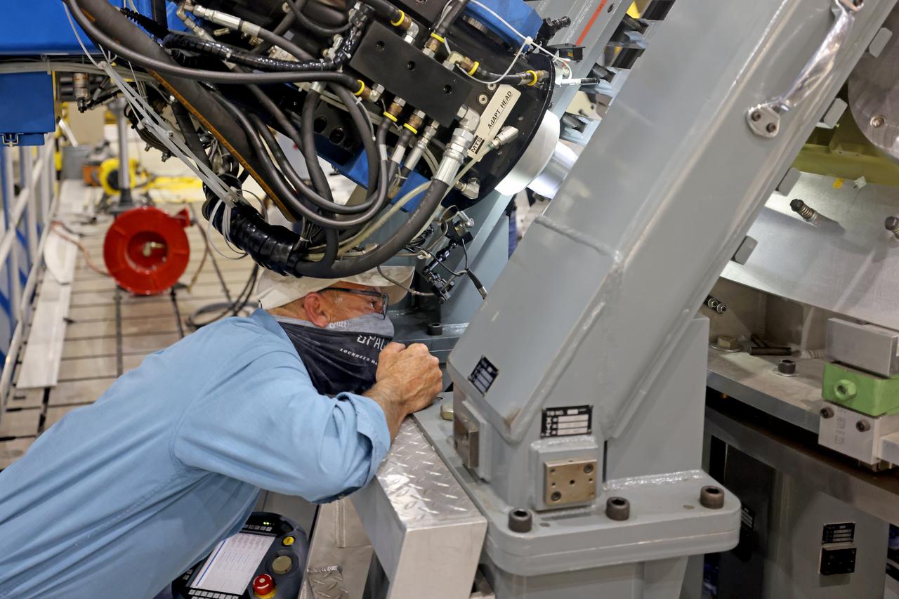 At NASA’s Michoud Assembly Facility in New Orleans, technicians from Orion prime contractor Lockheed Martin have welded together three cone-shaped panels on Orion’s crew module for the Artemis III mission that will land the first woman and next man on the Moon.  The crew module’s primary structure, the pressure vessel, is comprised of seven machined aluminum alloy pieces that are welded together through a weld process that produces a strong, air-tight habitable space for astronauts during the mission. The pressure vessel is designed to withstand the harsh and demanding environment of deep space, and is the core structure upon which all the other elements of Orion’s crew module are integrated.  Infographic showing the seven pieces of Orion's underlying structure  With welding complete on the crew module cone panels – one of which contains windows providing astronauts views of the Moon and Earth – work will begin joining the forward bulkhead to the tunnel to create the top of the spacecraft, followed by the barrel and aft bulkhead join to form the bottom of Orion.  Last, the forward bulkhead will be welded to the top of the panels and, for the seventh and closeout weld, the bottom of the cone panels will be joined to the barrel to complete the pressure vessel. Once welding of the Artemis III crew module primary structure is complete, it will be shipped to NASA’s Kennedy Space Center in Florida where it will undergo further assembly beginning this fall.  Orion, the Space Launch System, and Exploration Ground Systems programs are foundational elements of the Artemis program. Artemis I will be the first integrated flight test of Orion and SLS and is targeted to launch later this year. Artemis II will follow and is the first crewed mission, taking humans farther into space than ever before. Image credit: NASA/Michael DeMocker