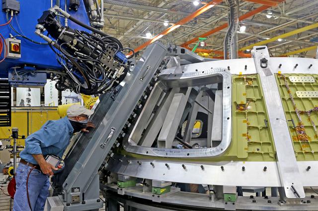 NASA image: Welding Underway on Orion for First Artemis Mission Landing Astronauts on the Moon 