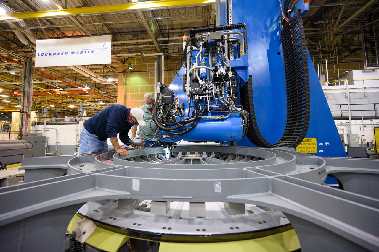 Technicians from Orion Prime Contractor Lockheed Martin weld the forward bulkhead of the pressure vessel to the tunnel hardware on the Orion Spacecraft for the Artemis III mission at NASA’s Michoud Assembly Facility in New Orleans. The crew module’s primary structure, the pressure vessel, is comprised of seven machined aluminum alloy pieces that are welded together through a weld process that produces a strong, air-tight habitable space for astronauts during the mission. The pressure vessel is designed to withstand the harsh and demanding environment of deep space and is the core structure upon which all the other elements of Orion’s crew module are integrated.  This pressure vessel weld is the next step following the completion of the crew module cone panel welds and creates the top of the spacecraft. Work will then begin to join the barrel with the aft bulkhead to form the bottom of Orion. Last, the forward bulkhead will be welded to the top of the panels and, for the seventh and closeout weld, the bottom of the cone panels will be joined to the barrel to complete the pressure vessel.  Once welding of the Artemis III crew module primary structure is complete, it will be shipped to NASA’s Kennedy Space Center in Florida where it will undergo further assembly beginning this fall. Orion, the Space Launch System, and Exploration Ground Systems programs are foundational elements of the Artemis program. Artemis I will be the first integrated flight test of Orion and SLS and is targeted to launch later this year. Artemis II will follow and is the first crewed mission, taking humans farther into space than ever before. 