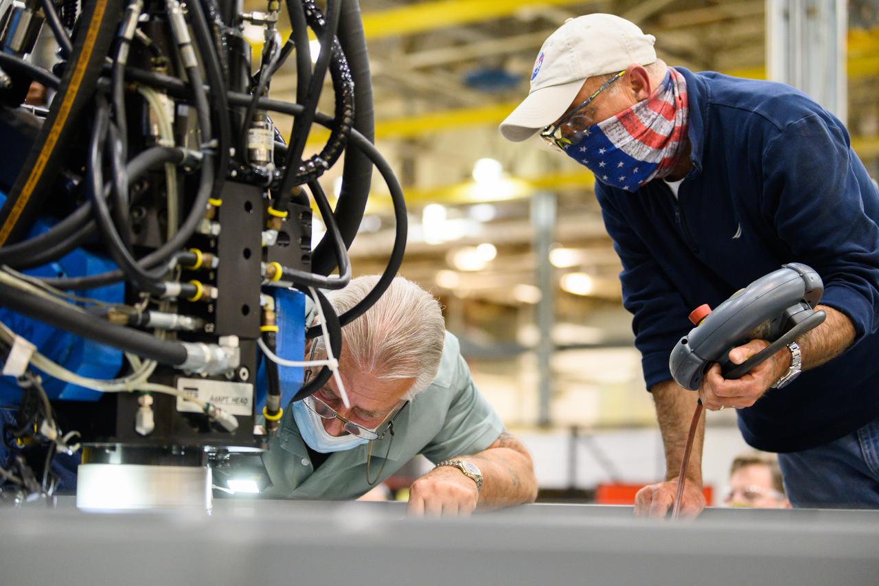 Technicians from Orion Prime Contractor Lockheed Martin weld the forward bulkhead of the pressure vessel to the tunnel hardware on the Orion Spacecraft for the Artemis III mission at NASA’s Michoud Assembly Facility in New Orleans. The crew module’s primary structure, the pressure vessel, is comprised of seven machined aluminum alloy pieces that are welded together through a weld process that produces a strong, air-tight habitable space for astronauts during the mission. The pressure vessel is designed to withstand the harsh and demanding environment of deep space and is the core structure upon which all the other elements of Orion’s crew module are integrated.  This pressure vessel weld is the next step following the completion of the crew module cone panel welds and creates the top of the spacecraft. Work will then begin to join the barrel with the aft bulkhead to form the bottom of Orion. Last, the forward bulkhead will be welded to the top of the panels and, for the seventh and closeout weld, the bottom of the cone panels will be joined to the barrel to complete the pressure vessel.  Once welding of the Artemis III crew module primary structure is complete, it will be shipped to NASA’s Kennedy Space Center in Florida where it will undergo further assembly beginning this fall. Orion, the Space Launch System, and Exploration Ground Systems programs are foundational elements of the Artemis program. Artemis I will be the first integrated flight test of Orion and SLS and is targeted to launch later this year. Artemis II will follow and is the first crewed mission, taking humans farther into space than ever before. 