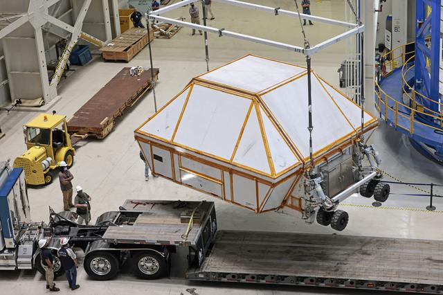 NASA image: Artemis III Orion pressure vessel delivered to KSC