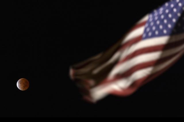 NASA image: Partial eclipse of Beaver Moon 2021