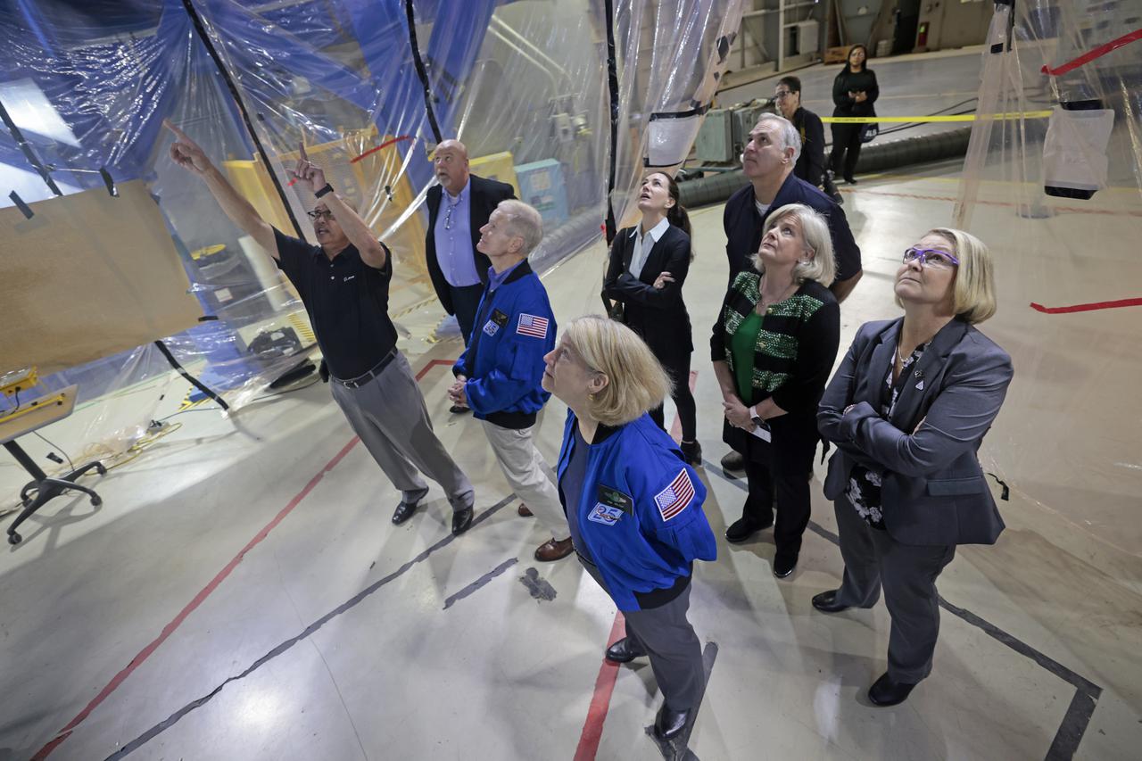 NASA Administrator Bill Nelson and Deputy Administrator Pam Melroy visited the agency’s Michoud Assembly Facility in New Orleans on Dec. 8, 2021 for tours and briefings on Michoud’s role in the Artemis program and other capabilities that enrich many facets of the nation’s space exploration endeavors. Image credit: NASA/Michael DeMocker