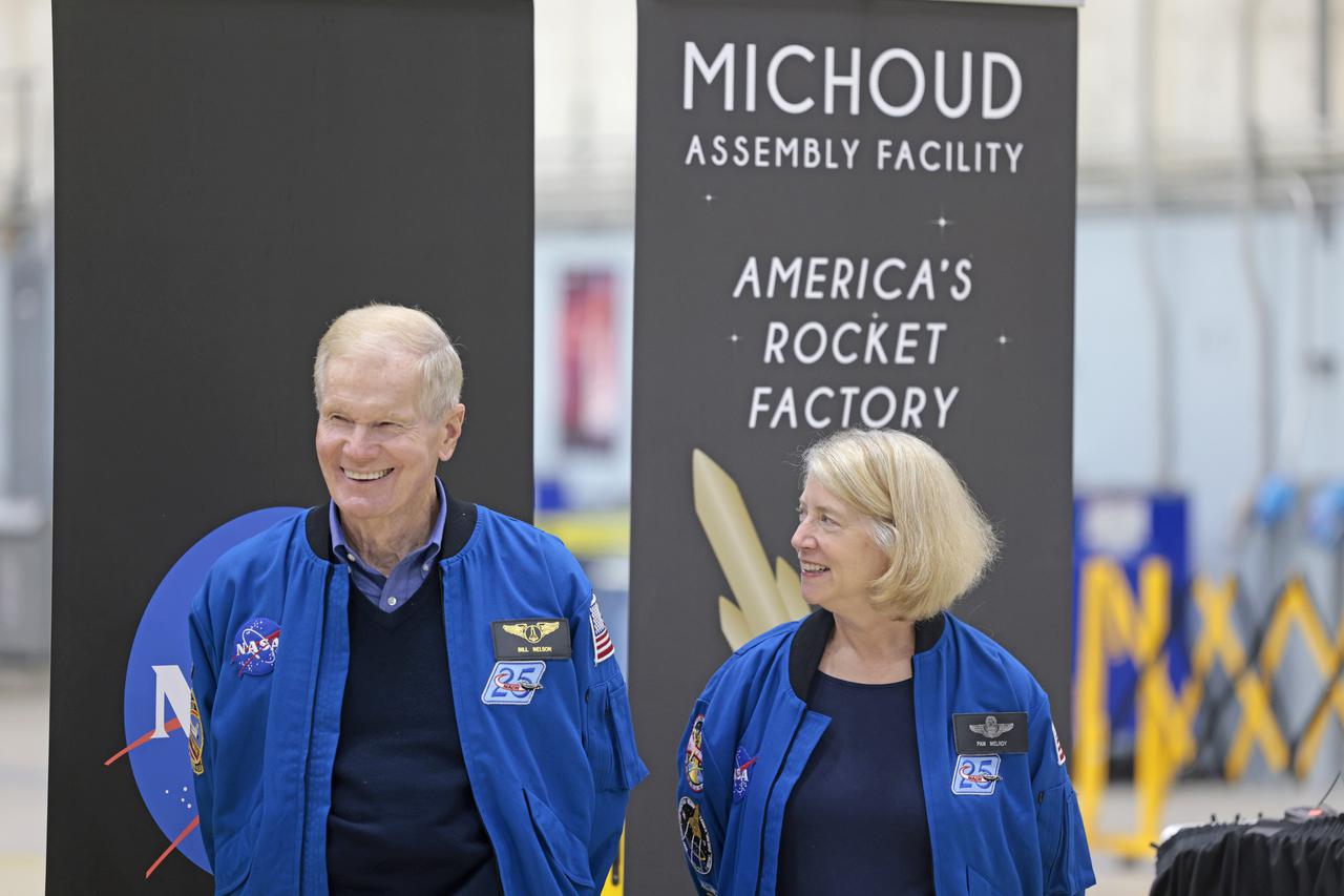 NASA Administrator Bill Nelson and Deputy Administrator Pam Melroy visited the agency’s Michoud Assembly Facility in New Orleans on Dec. 8, 2021 for tours and briefings on Michoud’s role in the Artemis program and other capabilities that enrich many facets of the nation’s space exploration endeavors. Image credit: NASA/Michael DeMocker