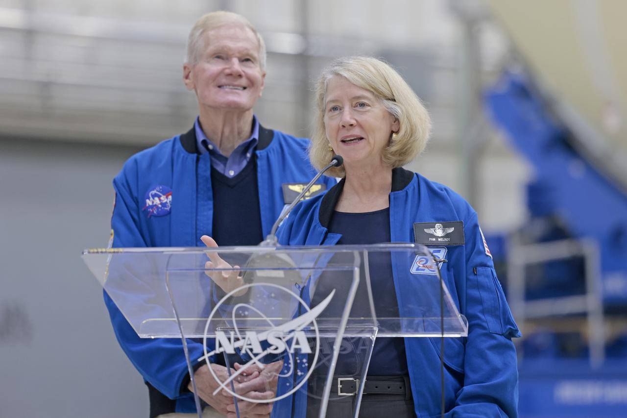 NASA Administrator Bill Nelson and Deputy Administrator Pam Melroy visited the agency’s Michoud Assembly Facility in New Orleans on Dec. 8, 2021 for tours and briefings on Michoud’s role in the Artemis program and other capabilities that enrich many facets of the nation’s space exploration endeavors. Image credit: NASA/Michael DeMocker