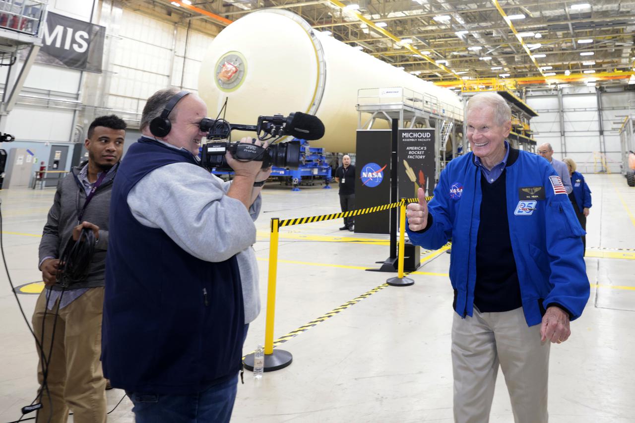 NASA Administrator Bill Nelson and Deputy Administrator Pam Melroy visited the agency’s Michoud Assembly Facility in New Orleans on Dec. 8, 2021 for tours and briefings on Michoud’s role in the Artemis program and other capabilities that enrich many facets of the nation’s space exploration endeavors. Image credit: NASA/Michael DeMocker