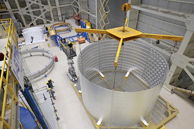 NASA image: Liquid Oxygen Tank Barrel for Core Stage Moves for Next Phase of Production