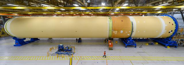 NASA image: NASA Joins Four Major SLS Rocket Parts to Form Artemis II Core Stage