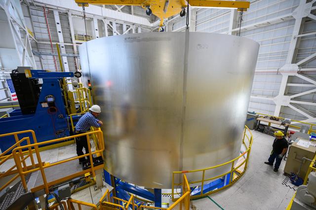 NASA image: Artemis IV Liquid Oxygen Tank Aft Barrel Moves to Next Phase of Production
