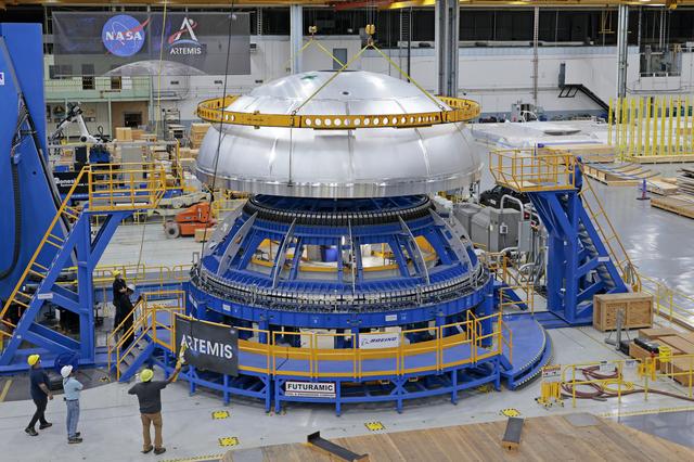 NASA image: NASA Completed Welding of Artemis III Core Stage Tank Dome