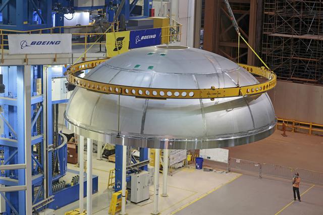 NASA image: NASA Completed Welding of Artemis III Core Stage Tank Dome