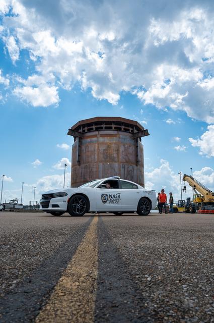 Inter-Stage Simulator for Exploration Upper Stage Moves to Michoud Dock for Transport