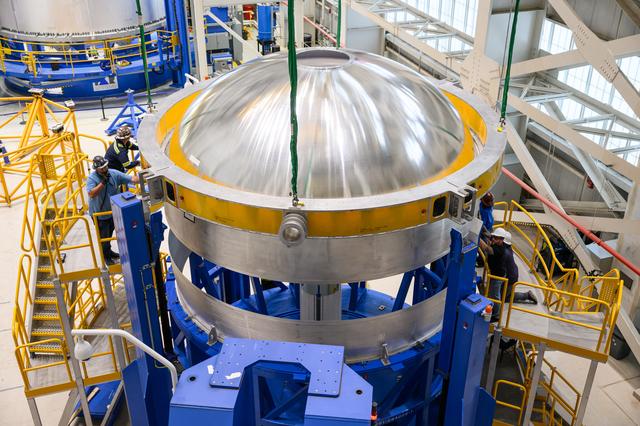NASA image: NASA, Boeing Prepare Future SLS Upper Stage Dome for Welding